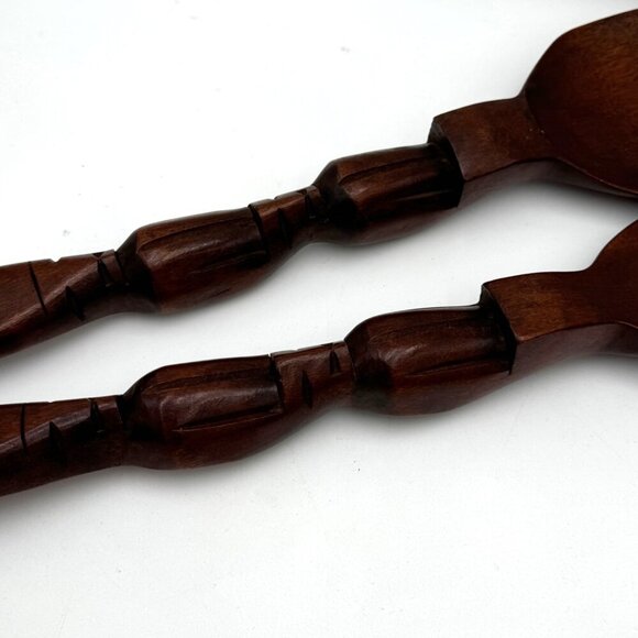 Vintage Large 20" Hand Carved Wood Fork Spoon Dining Kitchen Wall Décor large ti - Picture 4 of 10